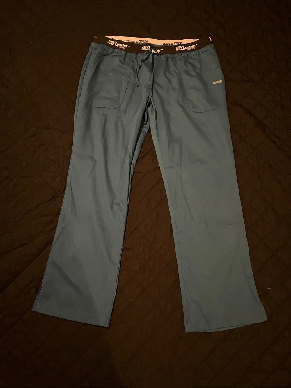 Grey's Anatomy Teal Drawstring Scrub Pants